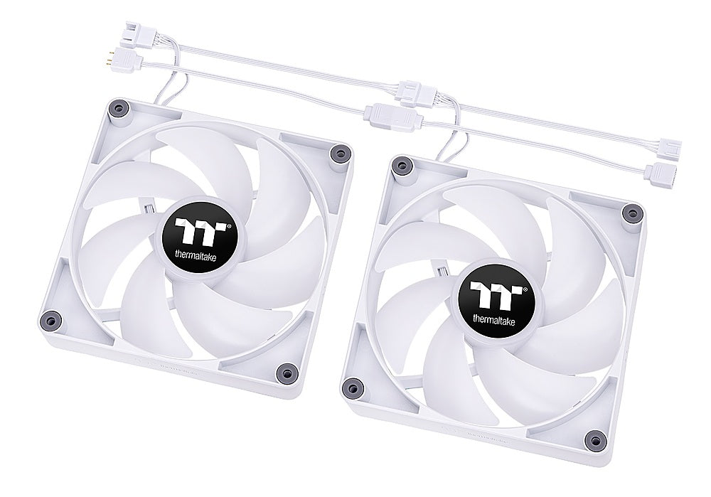 Thermaltake - CT 120 ARGB Sync 120mm Cooling Fan with Daisy-Chain Design 2-Pack Kit - White_4