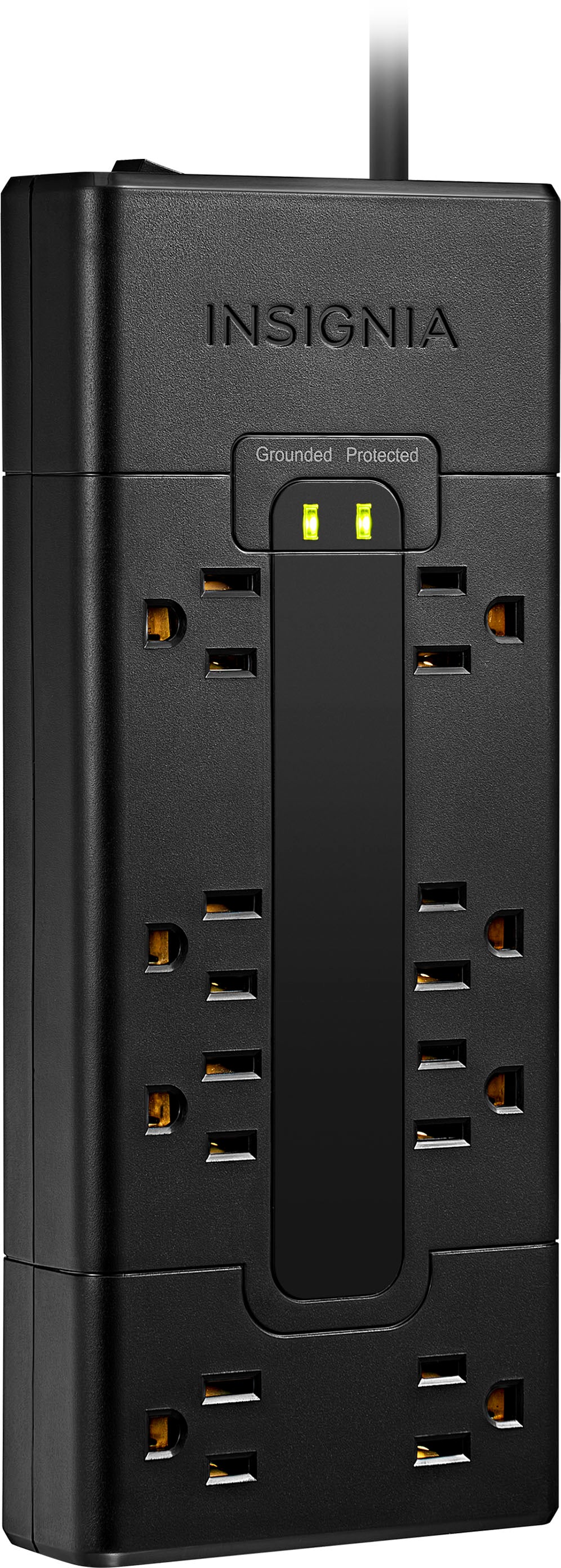 Insignia™ - 8-Outlet 1,200 Joules Surge Protector - Black_8