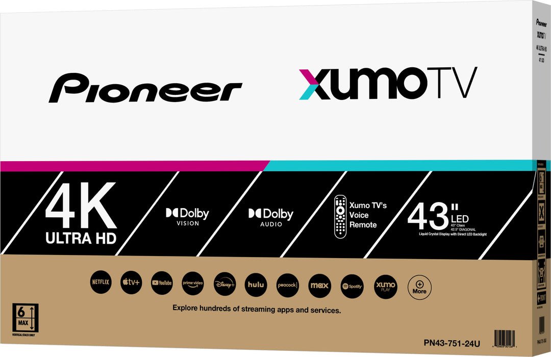 Pioneer - 43" Class LED 4K UHD Smart Xumo TV_10