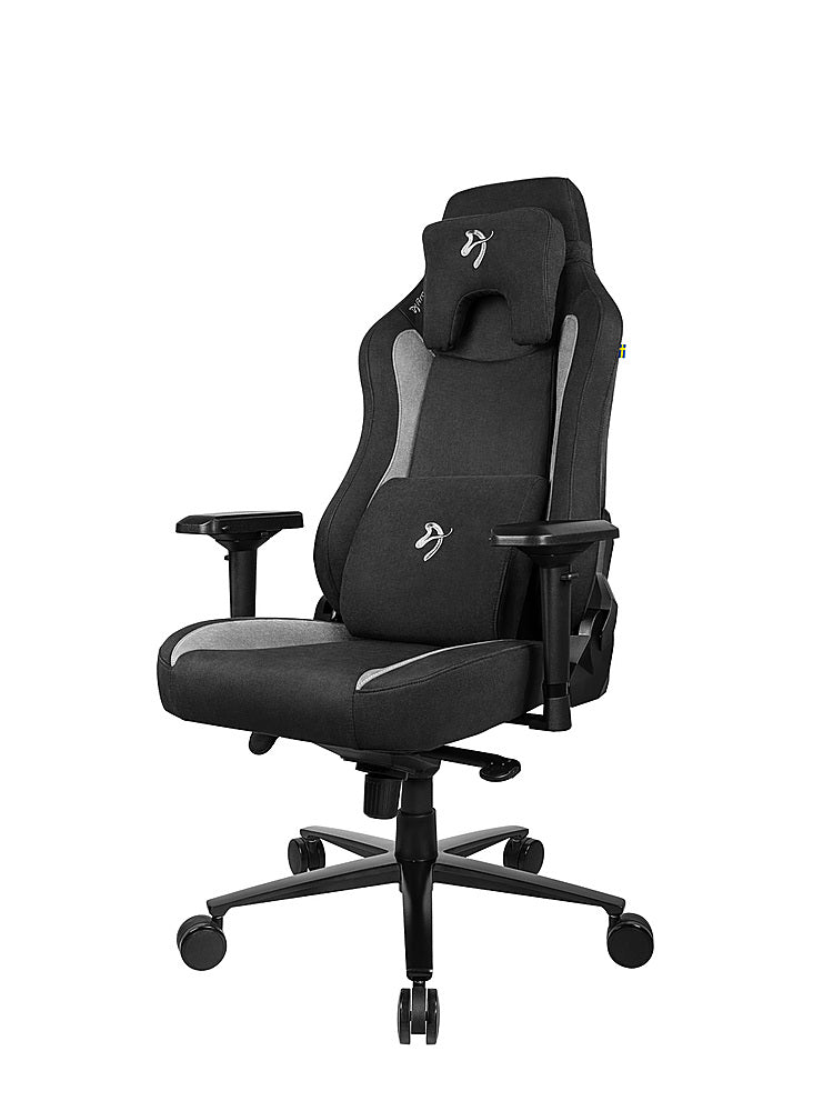 Arozzi - Vernazza Series Top-Tier Premium Supersoft Upholstery Fabric Office/Gaming Chair - Black_1
