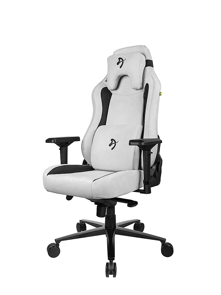 Arozzi - Vernazza Series Top-Tier Premium Supersoft Upholstery Fabric Office/Gaming Chair - Light Gray_1