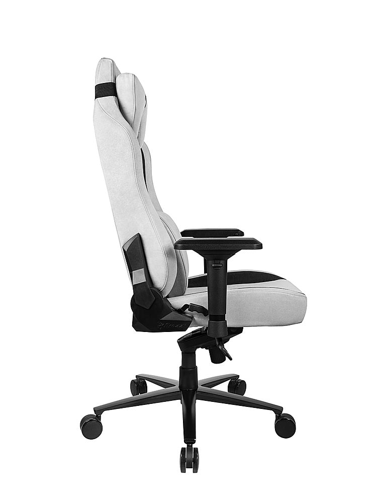 Arozzi - Vernazza Series Top-Tier Premium Supersoft Upholstery Fabric Office/Gaming Chair - Light Gray_5