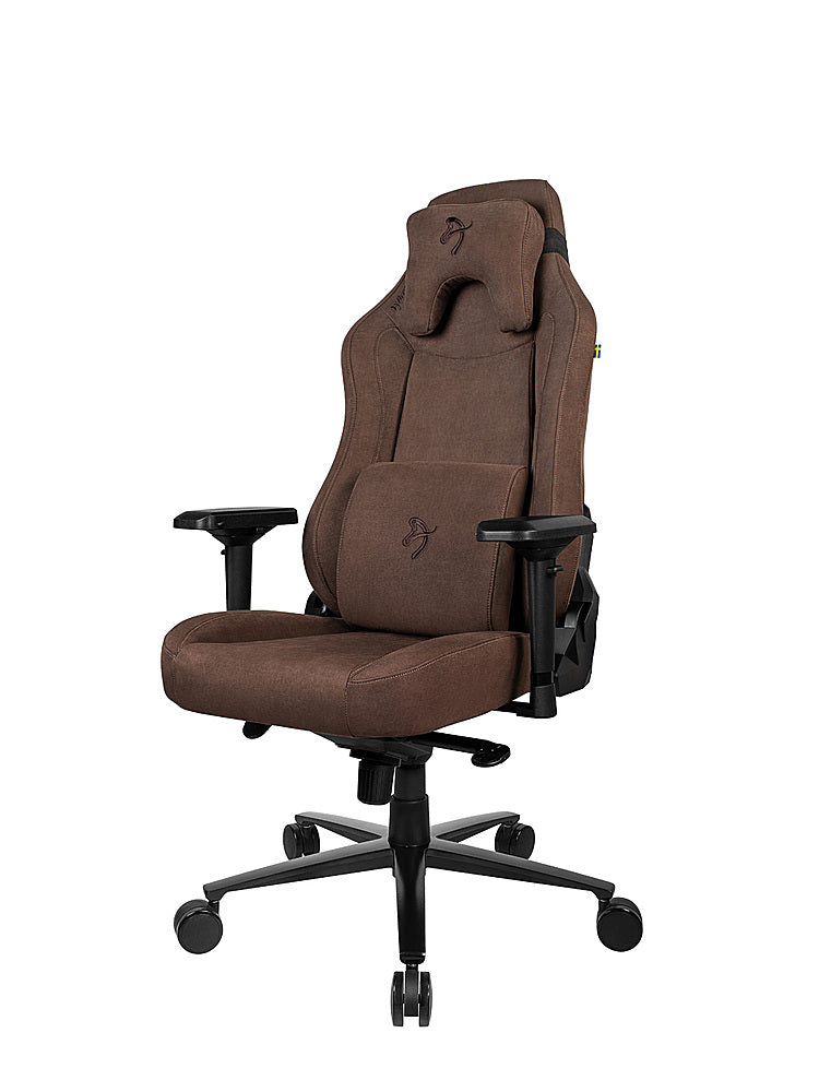 Arozzi - Vernazza Series Top-Tier Premium Supersoft Upholstery Fabric Office/Gaming Chair - Brown_1