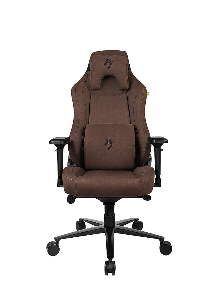 Arozzi - Vernazza Series Top-Tier Premium Supersoft Upholstery Fabric Office/Gaming Chair - Brown_0