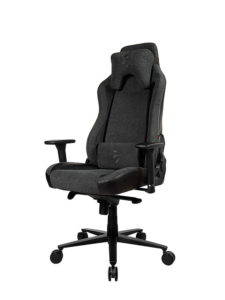 Arozzi - Vernazza Vento Signature Upholstery Soft Fabric Ergonomic Computer Gaming/Office Chair - Dark Gray_1