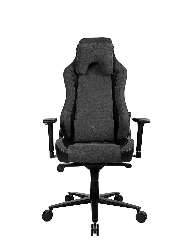 Arozzi - Vernazza Vento Signature Upholstery Soft Fabric Ergonomic Computer Gaming/Office Chair - Dark Gray_0