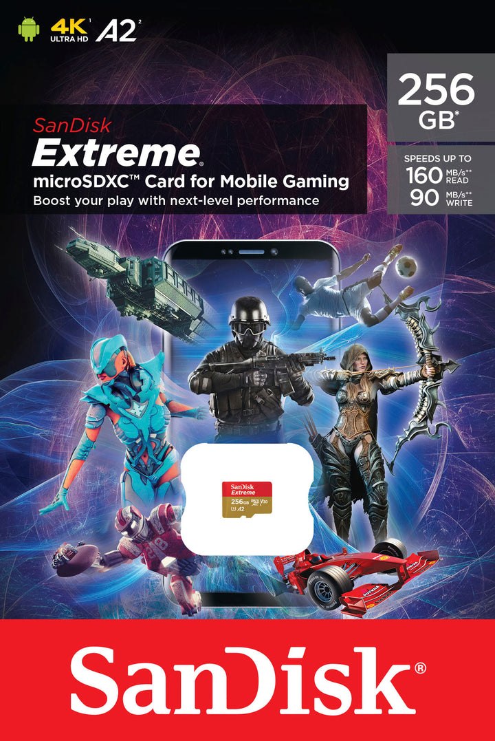 SanDisk - Extreme 256GB microSDXC UHS-I Memory Card for Gaming_1