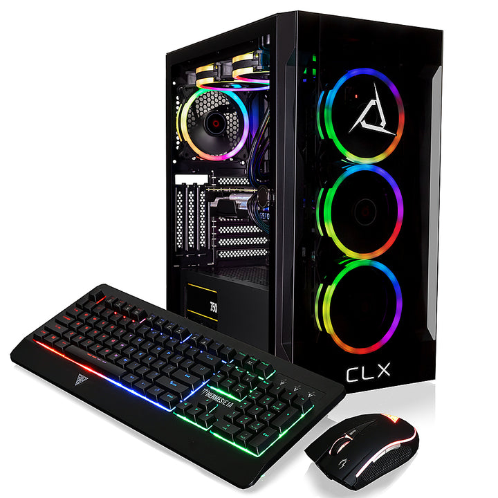 CLX - SET Gaming Desktop - AMD Ryzen 7 7700X - 32GB Memory - NVIDIA GeForce RTX 4070 - 1TB NVMe M.2 SSD + 4TB HDD - Black_5
