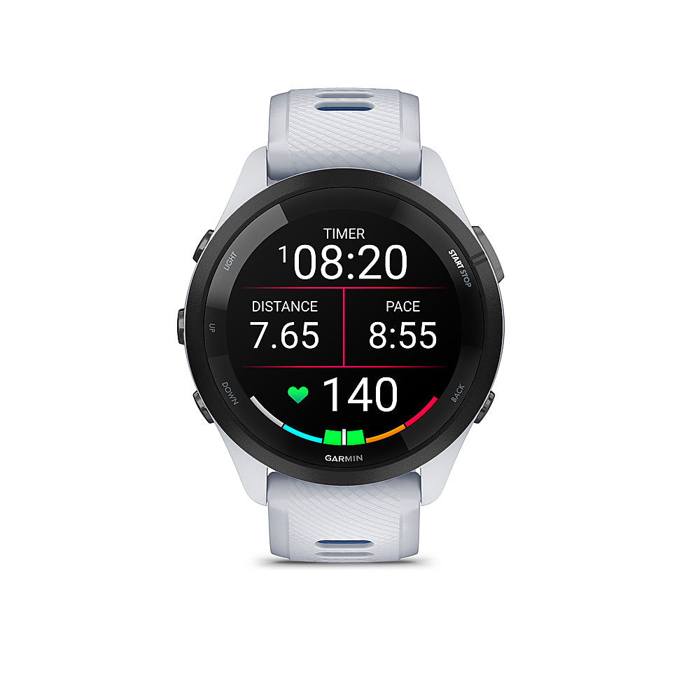 Garmin - Forerunner 265 GPS Smartwatch 46 mm Fiber-reinforced polymer - Black/Whitestone_0