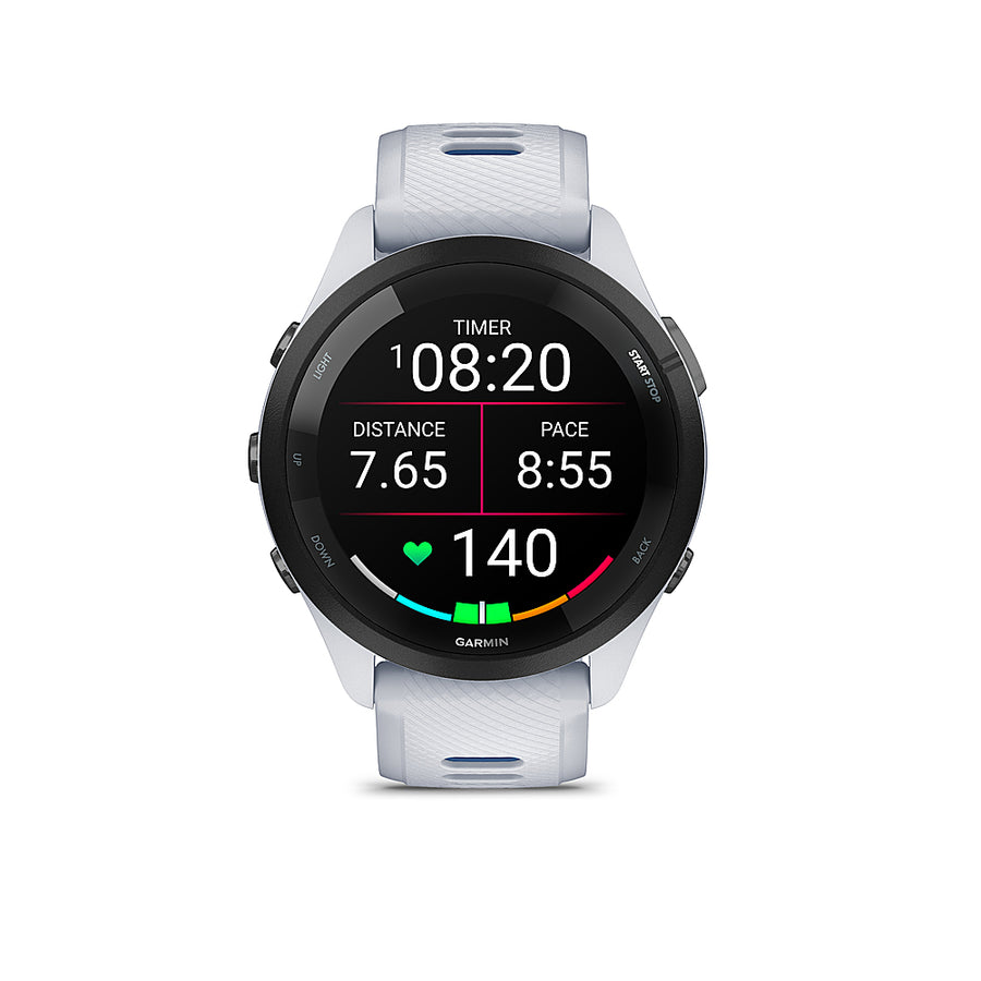 Garmin - Forerunner 265 GPS Smartwatch 46 mm Fiber-reinforced polymer - Black/Whitestone_0