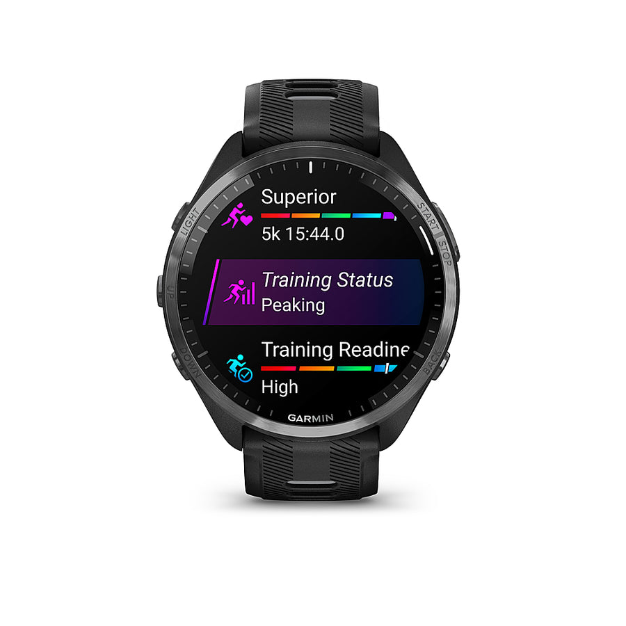 Garmin - Forerunner 965 GPS Smartwatch 47 mm Fiber-reinforced polymer - Carbon Gray TLC/Titanium_0