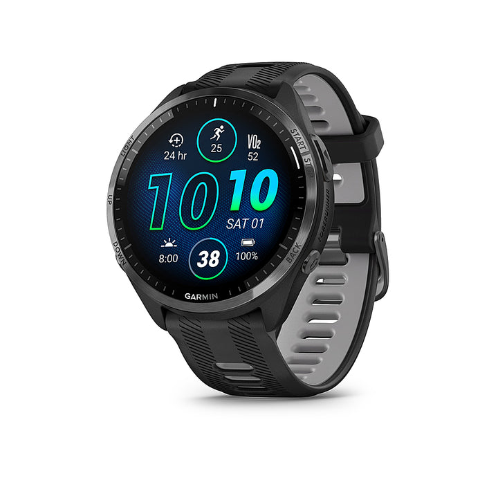 Garmin - Forerunner 965 GPS Smartwatch 47 mm Fiber-reinforced polymer - Carbon Gray TLC/Titanium_2