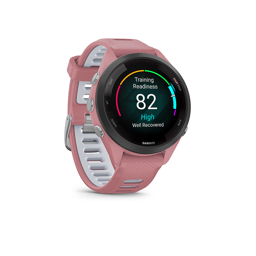 Garmin - Forerunner 265S GPS Smartwatch 42 mm Fiber-reinforced polymer - Black/Light Pink_1
