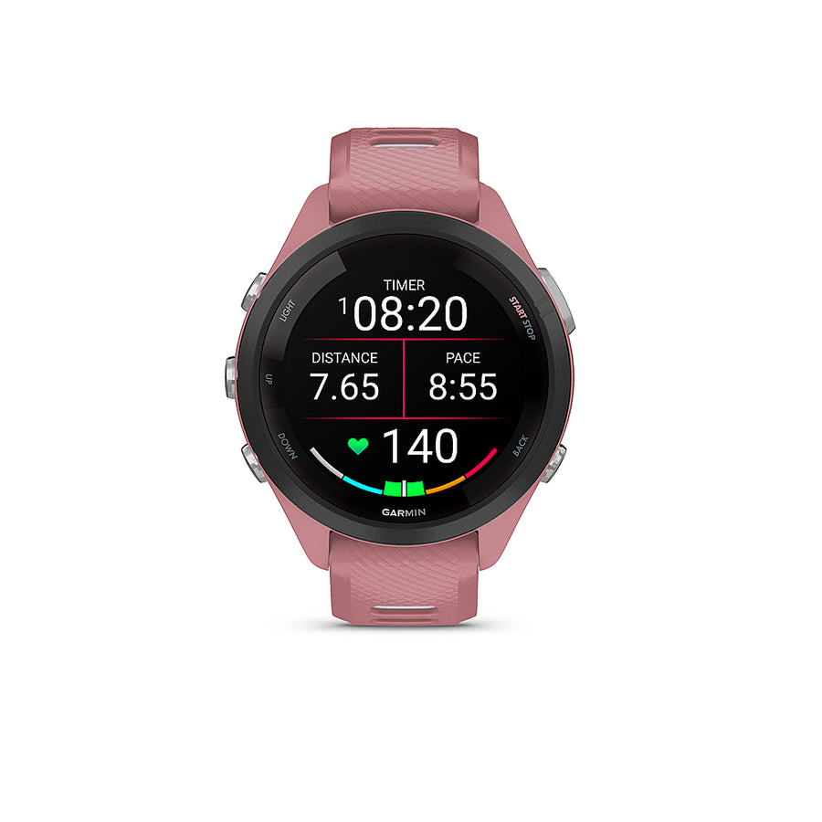 Garmin - Forerunner 265S GPS Smartwatch 42 mm Fiber-reinforced polymer - Black/Light Pink_0