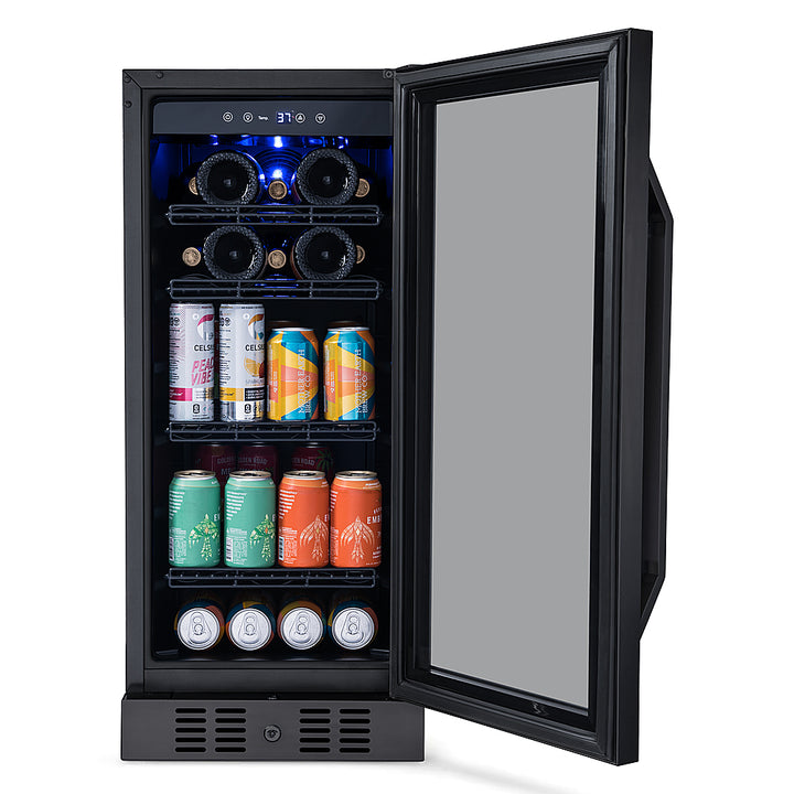 NewAir - 15” FlipShelf 33-Bottle or 80-Can Beverage Cooler with Reversible Shelves_10