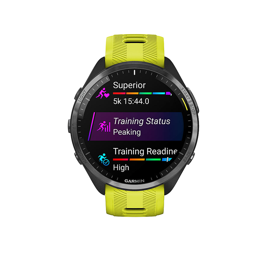 Garmin - Forerunner 965 GPS Smartwatch 47 mm Fiber-reinforced polymer - Titanium/Black_0