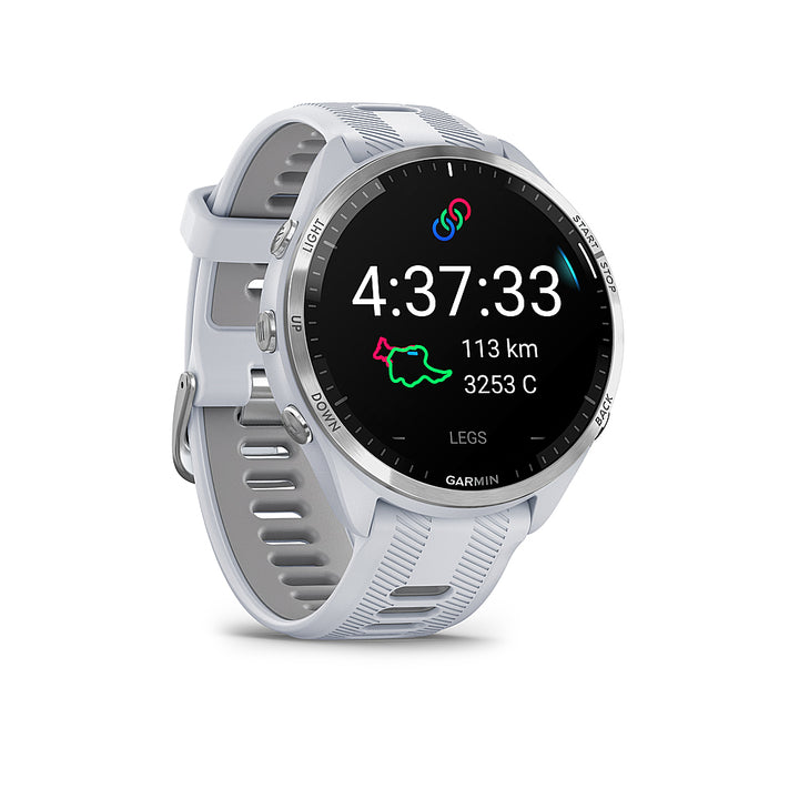 Garmin - Forerunner 965 GPS Smartwatch 47 mm Fiber-reinforced polymer - Titanium/Whitestone_1