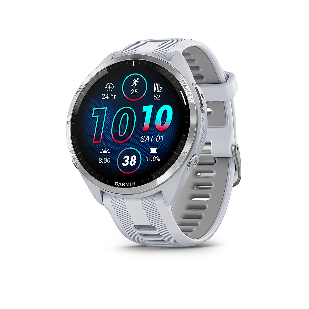 Garmin - Forerunner 965 GPS Smartwatch 47 mm Fiber-reinforced polymer - Titanium/Whitestone_2