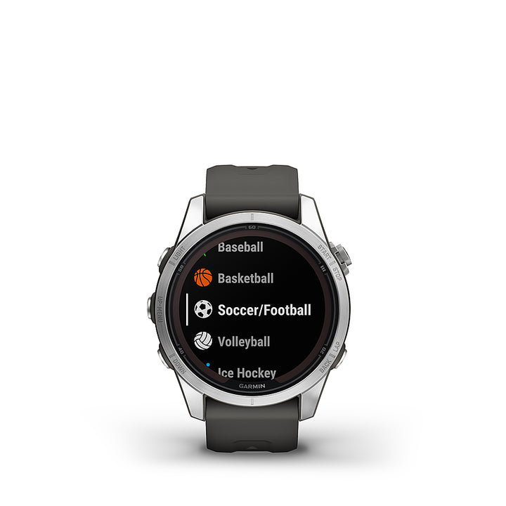 Garmin - fenix 7S Pro Solar GPS Smartwatch 42 mm Fiber-reinforced polymer - Silver_0