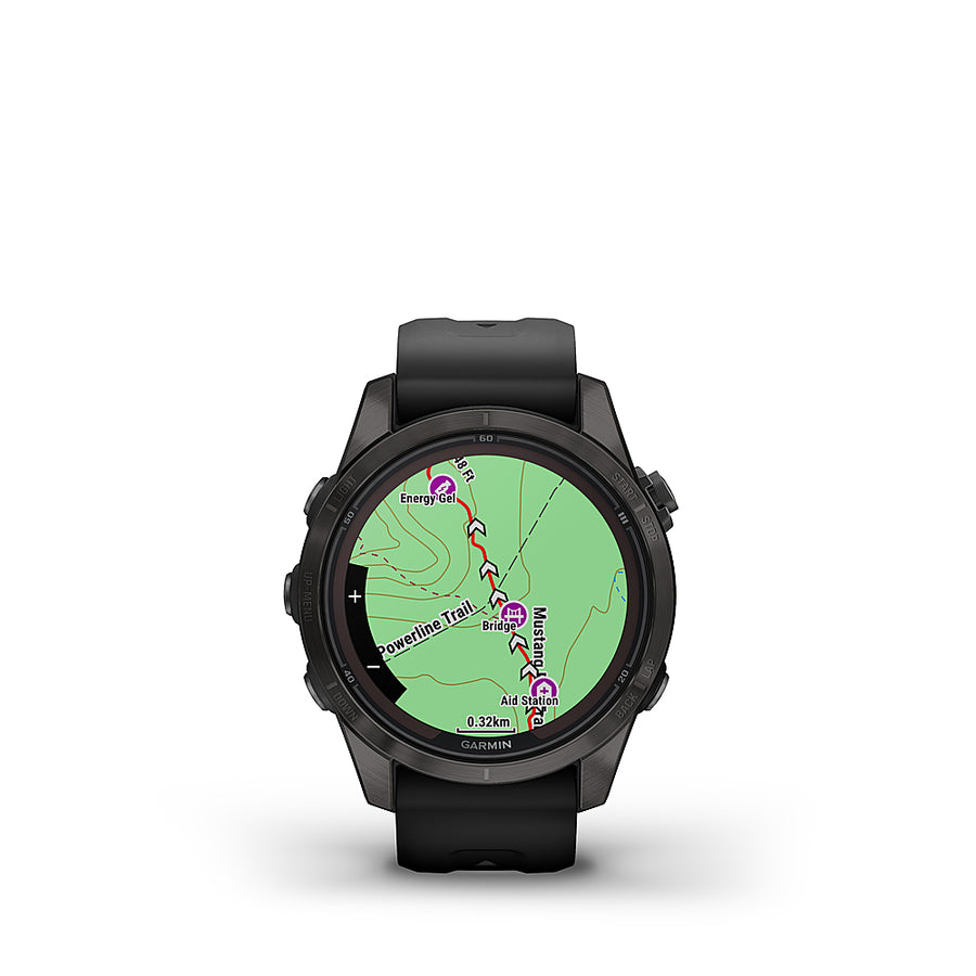 Garmin - fenix 7S Pro Sapphire Solar GPS Smartwatch 42 mm Fiber-reinforced polymer - Carbon Gray DLC Titanium_0