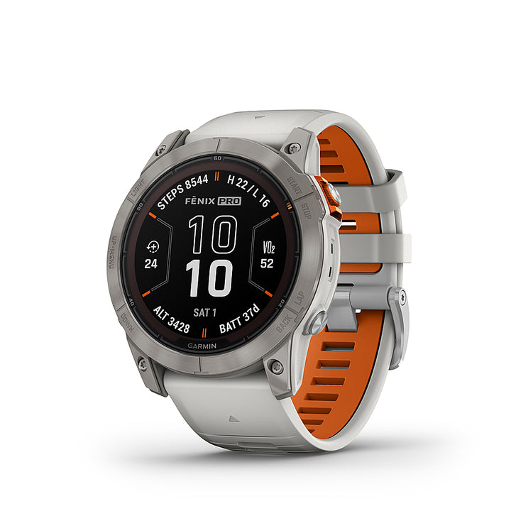Garmin - fenix 7X Pro Sapphire Solar GPS Smartwatch 51 mm Fiber-reinforced polymer - Titanium_2