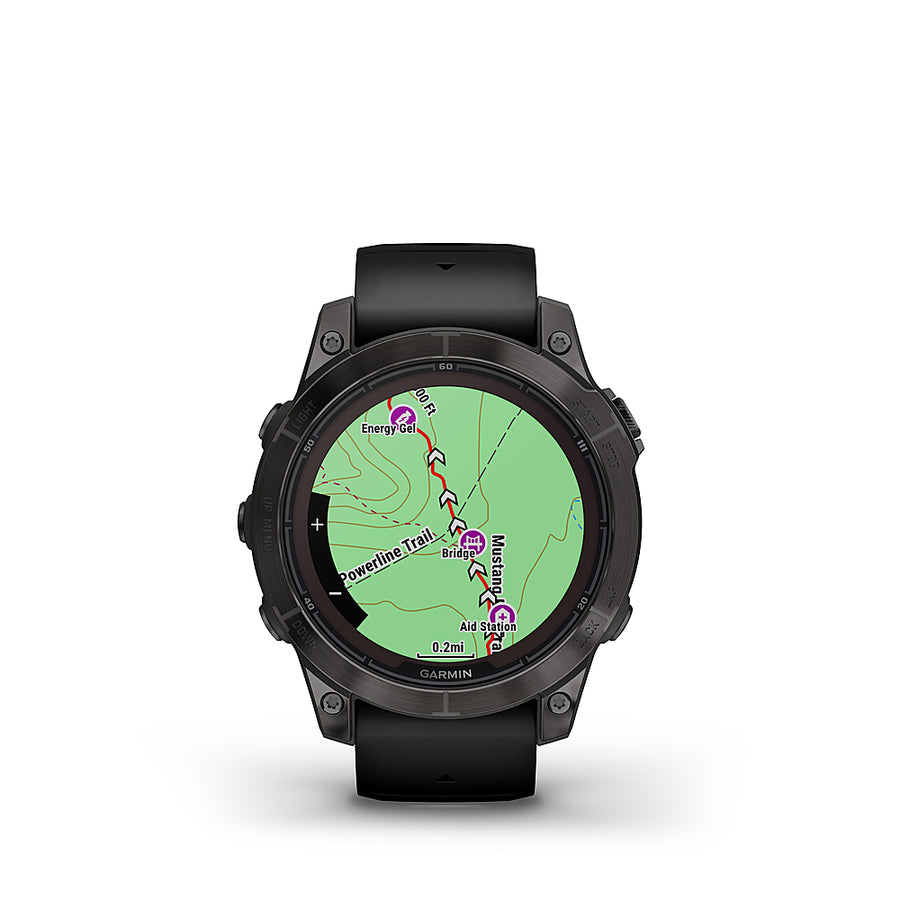 Garmin - fenix 7 Pro Sapphire Solar GPS Smartwatch 47 mm Fiber-reinforced polymer - Carbon Gray DLC Titanium_0