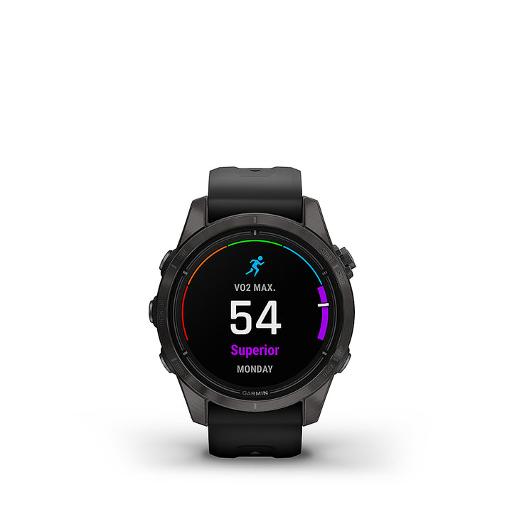 Garmin - epix Pro (Gen 2) Sapphire Edition 42mm Fiber-reinforced polymner - Carbon Gray DLC Titanium with Black Band_0