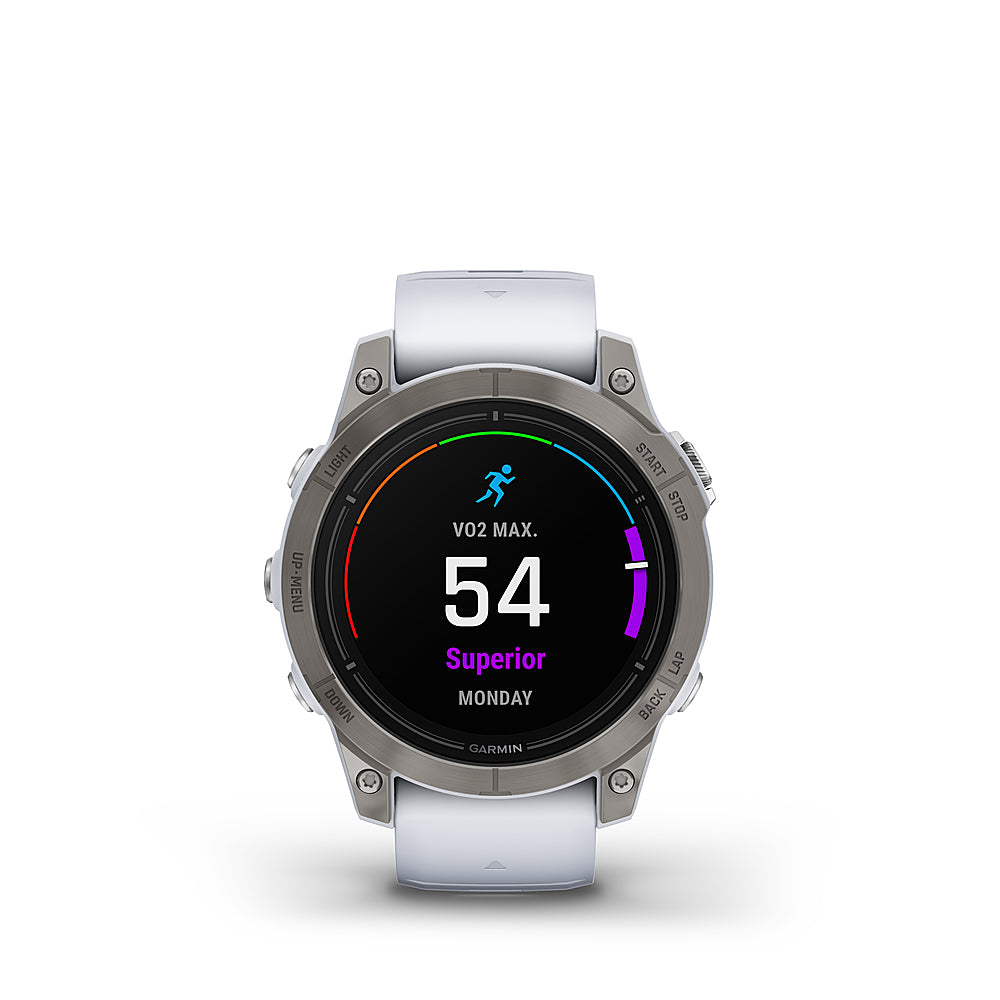 Garmin - epix Pro (Gen 2) Sapphire Edition 47mm Fiber-reinforced polymner - Titanium with Whitestone Band_0