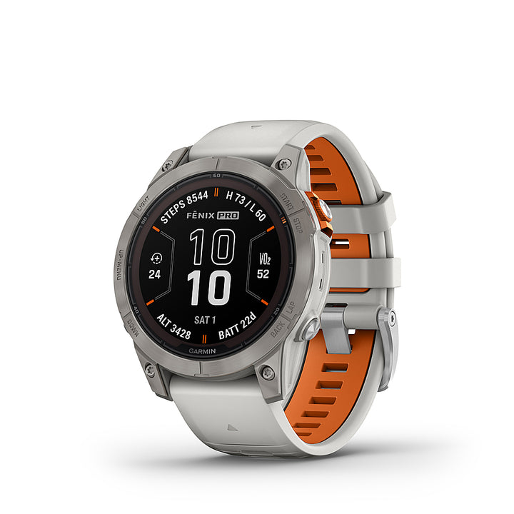 Garmin - fenix 7 Pro Sapphire Solar GPS Smartwatch 47 mm Fiber-reinforced polymer - Titanium_2