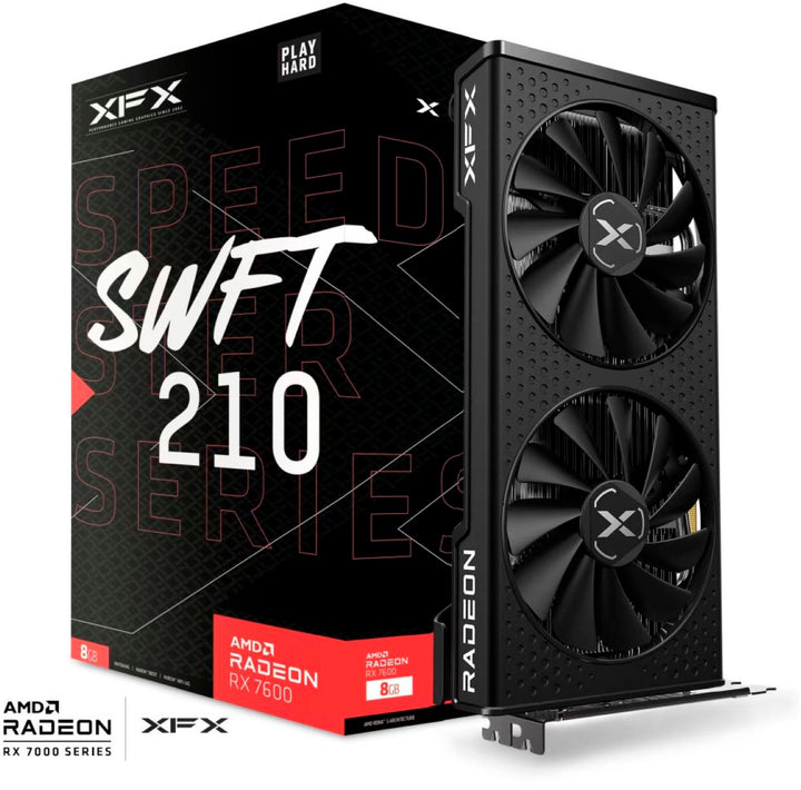 XFX - SPEEDSTER SWFT210 AMD Radeon RX 7600 Core 8GB GDDR6 PCI Express 4.0 Graphics Card - Black_3