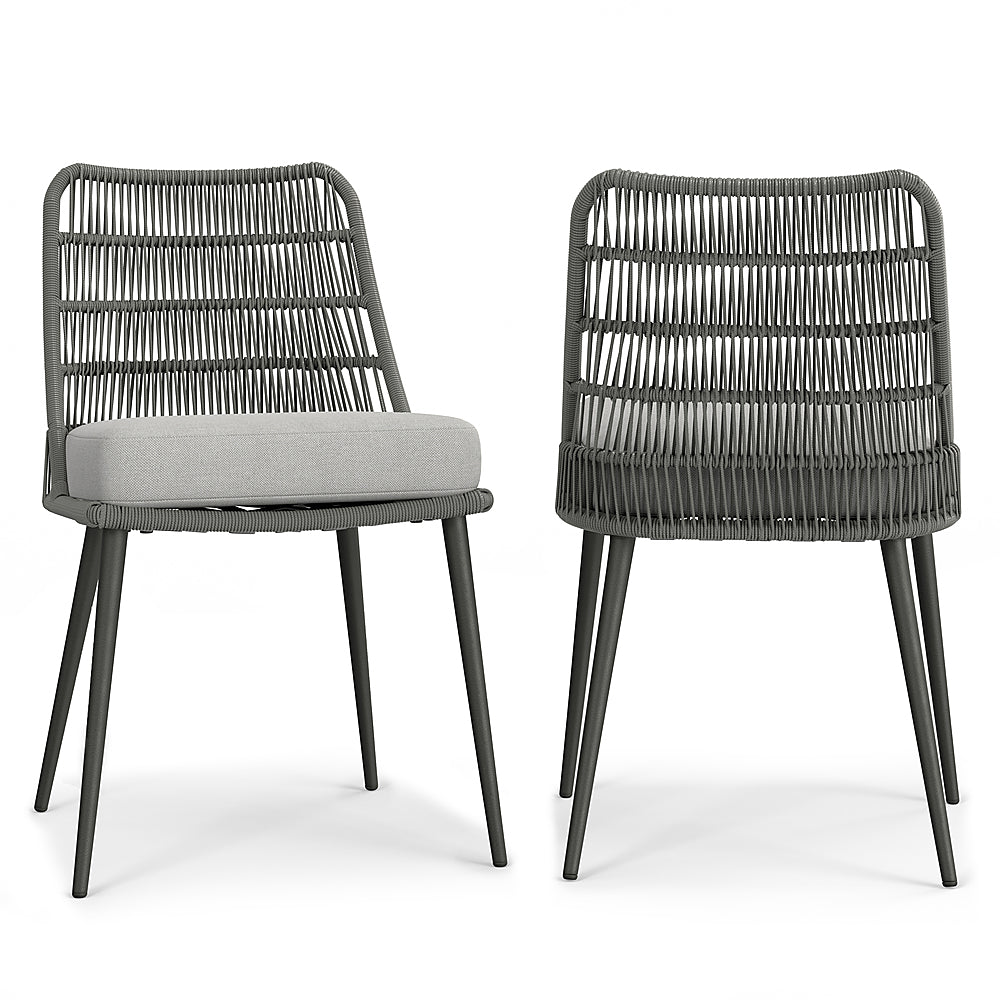 Simpli Home - Beachside Outdoor Dining Chair (Set of 2) - Grey_1