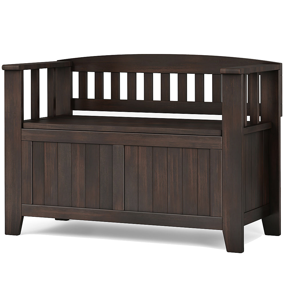 Simpli Home - Acadian Small Entryway Storage Bench - Brunette Brown_1