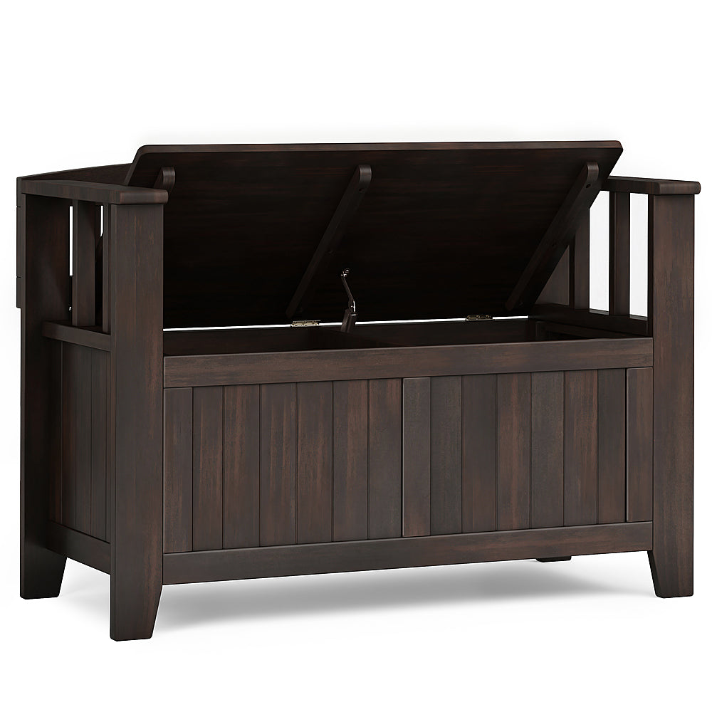 Simpli Home - Acadian Small Entryway Storage Bench - Brunette Brown_2