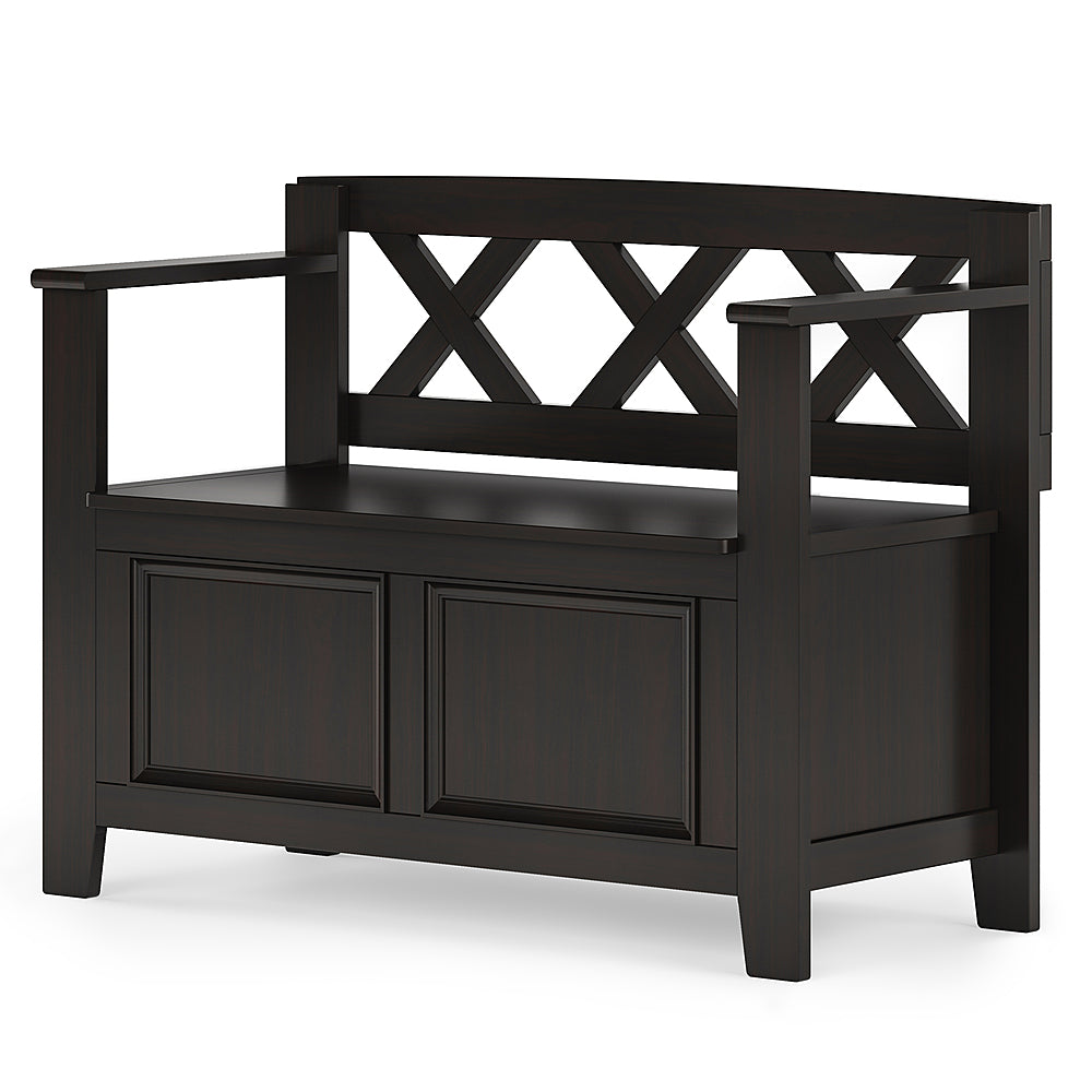 Simpli Home - Amherst Small Entryway Storage Bench - Hickory Brown_1