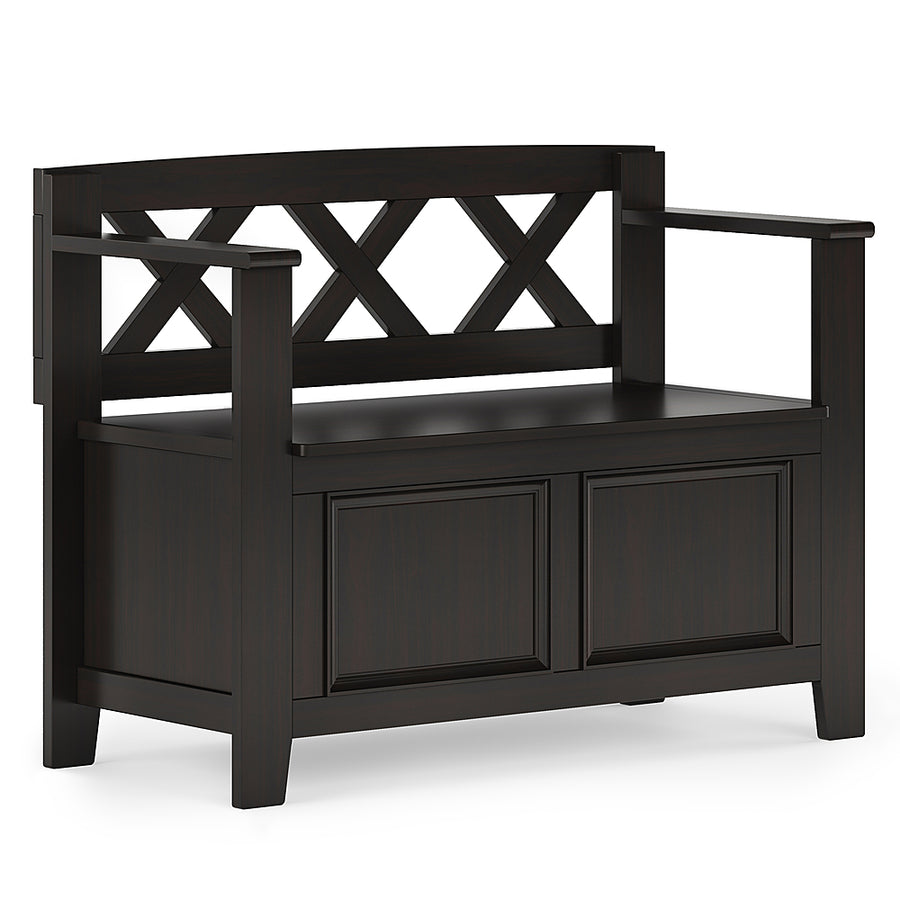 Simpli Home - Amherst Small Entryway Storage Bench - Hickory Brown_0