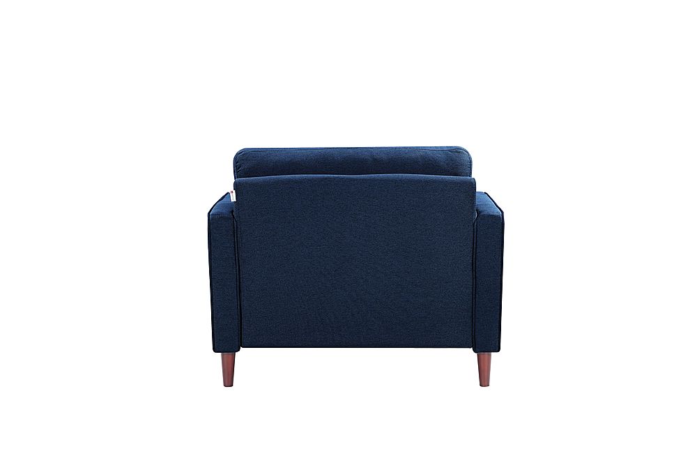 Lifestyle Solutions - Langford Chair with Upholstered Fabric and Eucalyptus Wood Frame - Navy Blue_1