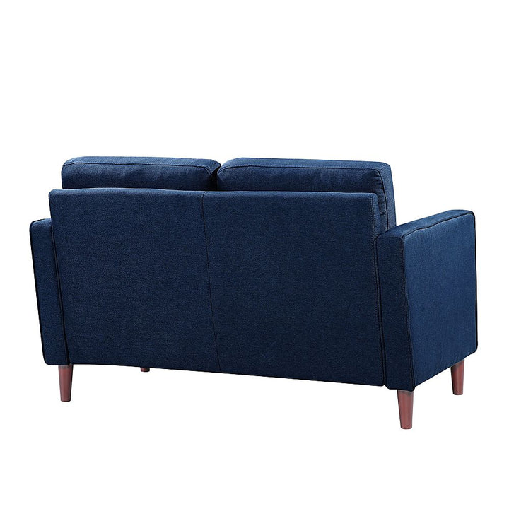 Lifestyle Solutions - Langford Loveseat with Upholstered Fabric and Eucalyptus Wood Frame - Navy Blue_4