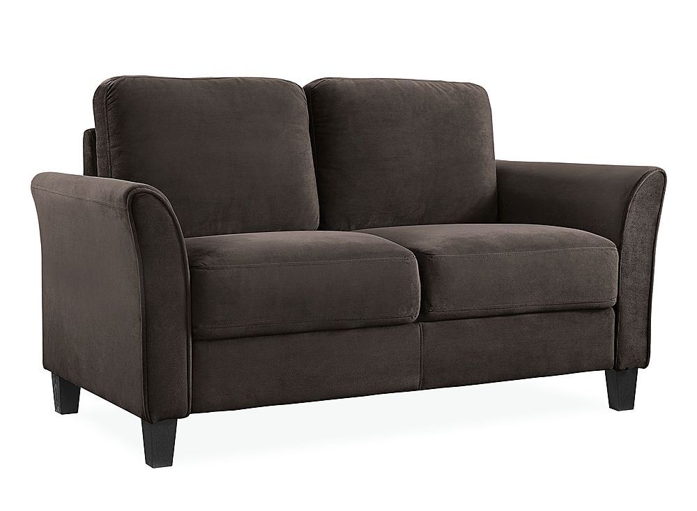 Lifestyle Solutions - Westin Two Seat Curved Arm Microfiber Loveseat - Coffee_1