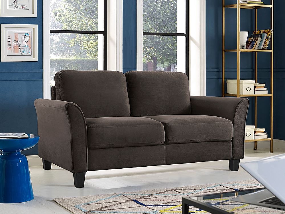 Lifestyle Solutions - Westin Two Seat Curved Arm Microfiber Loveseat - Coffee_4