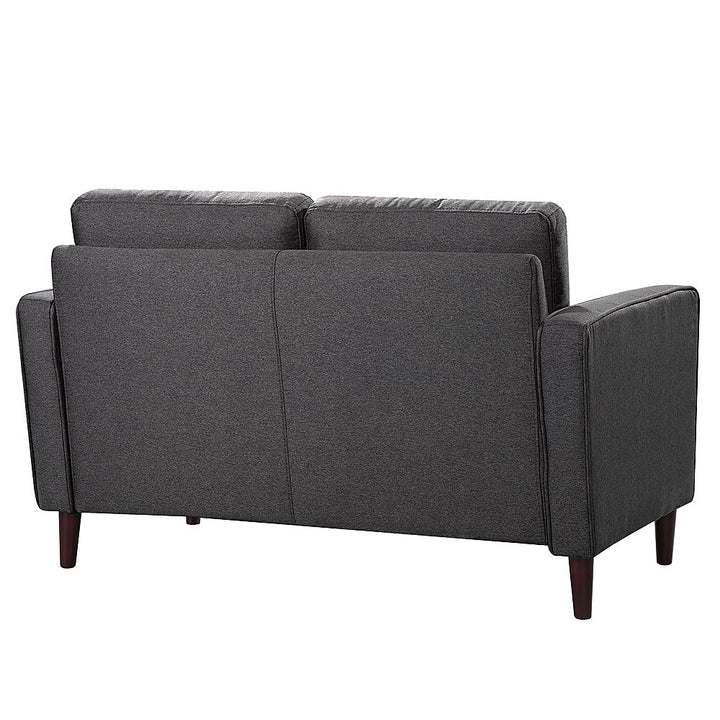 Lifestyle Solutions - Langford Loveseat with Upholstered Fabric and Eucalyptus Wood Frame - Heather Grey_4