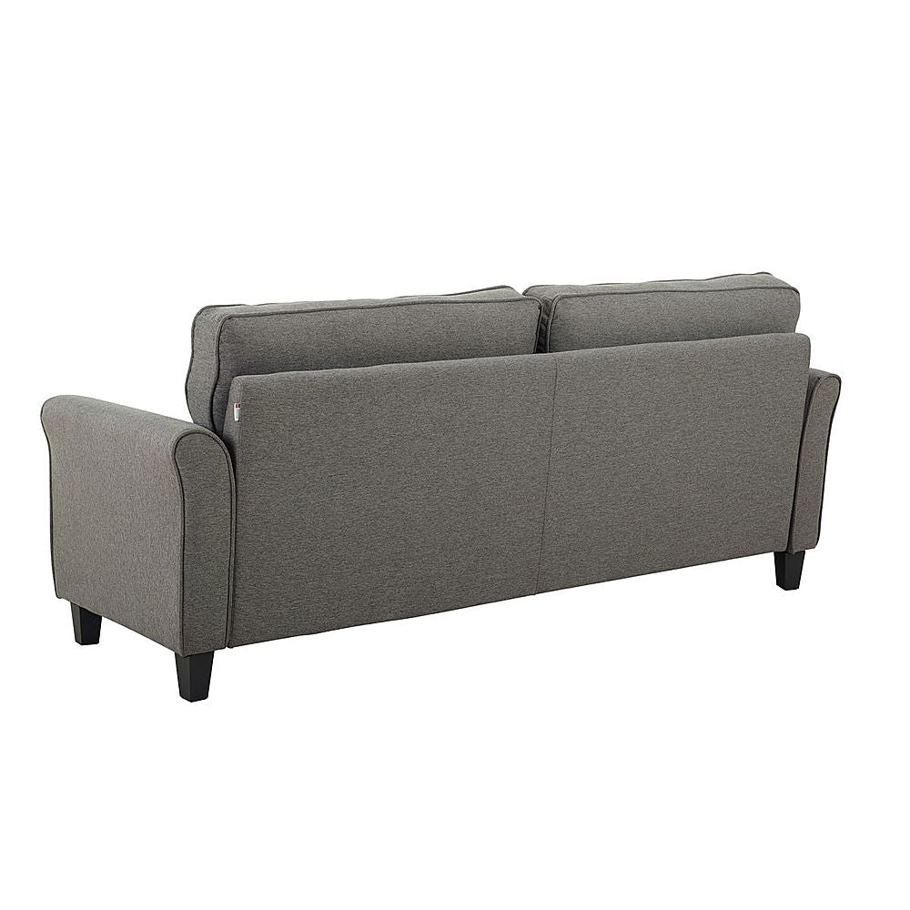 Lifestyle Solutions - Hamilton Sofa with Upholstered Fabric Rolled Arms - Heather Gray_1
