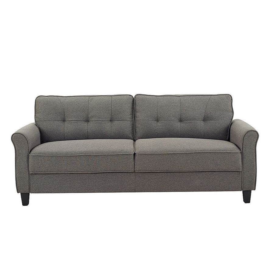 Lifestyle Solutions - Hamilton Sofa with Upholstered Fabric Rolled Arms - Heather Gray_0