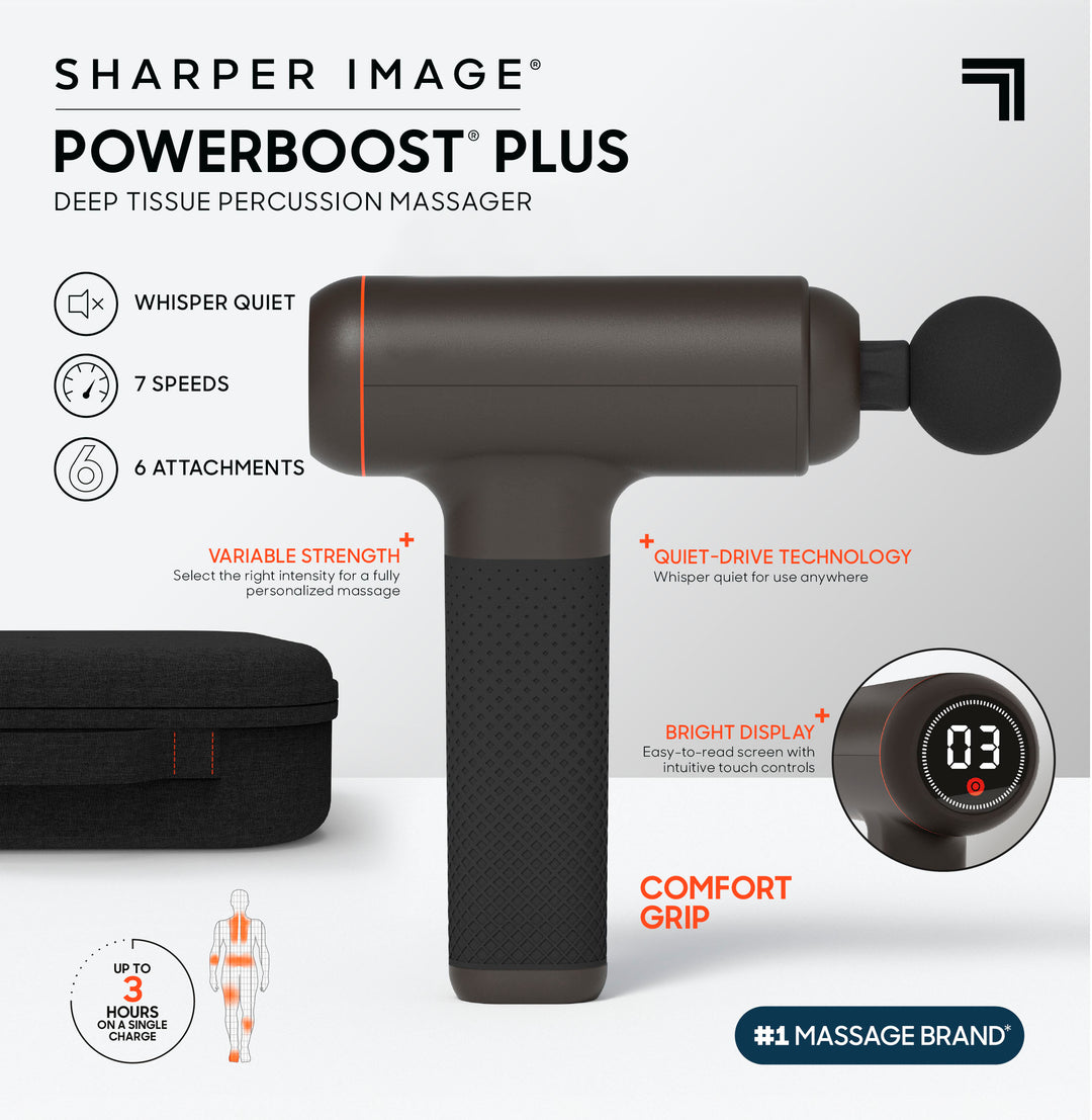 Sharper Image - Powerboost Deep Tissue Massager - Black_4
