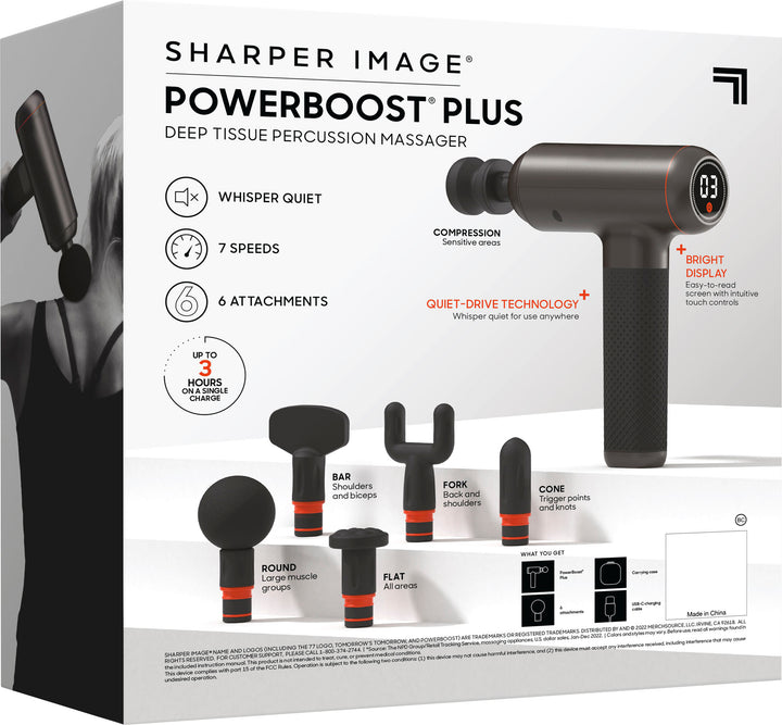 Sharper Image - Powerboost Deep Tissue Massager - Black_2