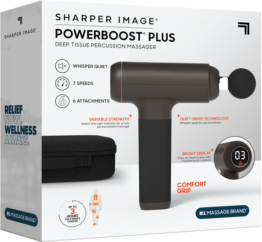 Sharper Image - Powerboost Deep Tissue Massager - Black_1