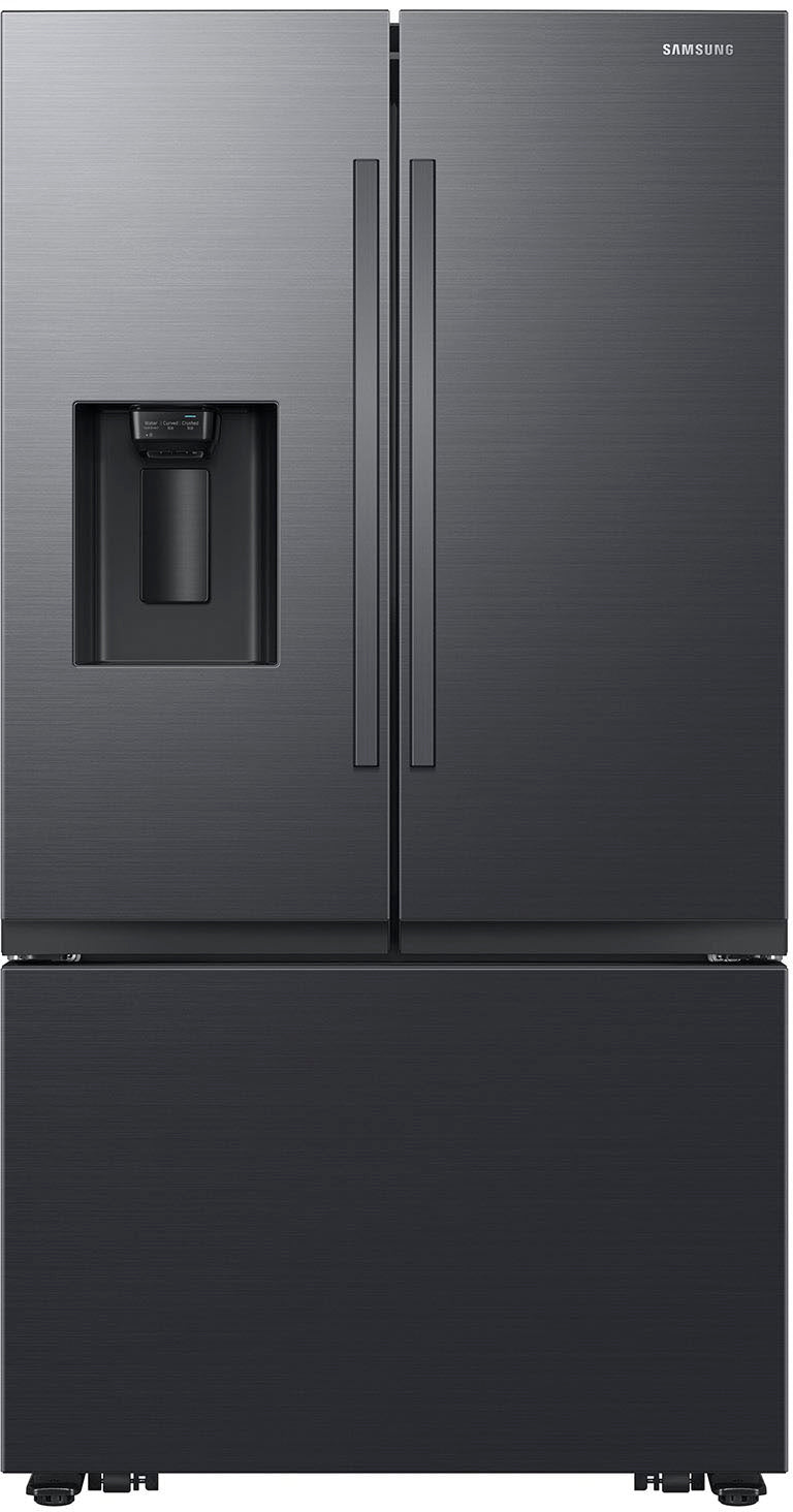 Samsung - 25 cu. ft. Mega Capacity 3-Door French Door Counter Depth Refrigerator with Family Hub - Stainless Steel_0