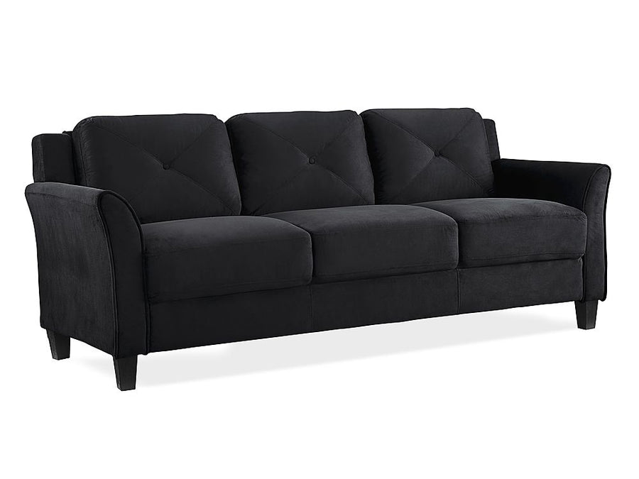 Lifestyle Solutions - Hartford Sofa Upholstered Microfiber Curved Arms - Black_0
