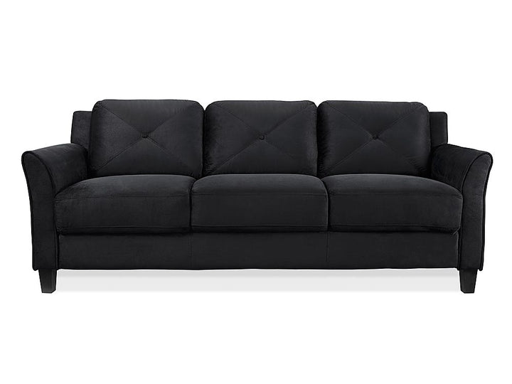 Lifestyle Solutions - Hartford Sofa Upholstered Microfiber Curved Arms - Black_2
