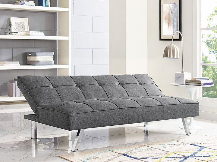 Serta - Corey Multi-Functional Convertible Sofa  in Faux Leather - Charcoal_2