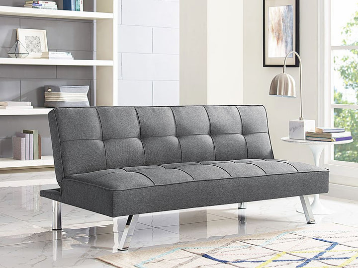 Serta - Corey Multi-Functional Convertible Sofa  in Faux Leather - Charcoal_6